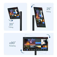 Televisor Inteligente Portátil de 32 Pulgadas con Pantalla Táctil, Recargable, Android TV con Ruedas en Soporte, 128 GB