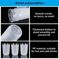 Gobelet jetable en plastique PP de 16 oz pour les fêtes et mariages, avec logo personnalisé, pour café, bubble tea, gobelet à café en forme de U, faible MOQ