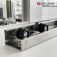 Système de roulement à billes moderne disponible, roulettes de porte coulissante en fer pour charge lourde, extérieur, garage, balcon, OEM