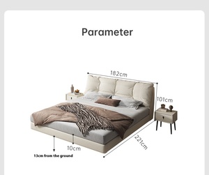 Lit de chambre moderne de style japonais, design royal, en cuir rembourré, confortable, gain de place, tailles <span class=keywords><strong>King</strong></span> et Queen, luxe - Product Image 6