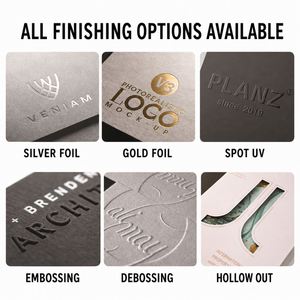 Cartes de visite personnalisées en PVC, impression de cartes en plastique noir avec bordure de logo en feuille d'or pour les marques d'entreprises haut de gamme - Product Image 3