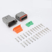 Kits de connecteurs et prises étanches automatiques mâles/femelles Pogo Pin IP67 24V certifiés ROHS en laiton avec boîtier PA66, 2, 4, 6 et 8 broches