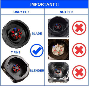 Cuchilla de repuesto de acero inoxidable de 7 aletas para licuadora Cross-border Ninjas con base de silicona de grado alimenticio para BL482-30/BL492/BL642-30 - Product Image 2