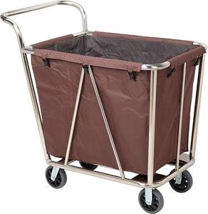 <span class=keywords><strong>Chariot</strong></span> à <span class=keywords><strong>linge</strong></span> commercial en acier inoxydable lourd <span class=keywords><strong>de</strong></span> grande capacité pour hôtel, fabriqué en Chine - Product Image 6