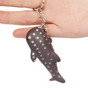 Porte-clés requin en EVA avec anneau en acier inoxydable, thème animal, cadeau promotionnel portable - Product Image 3