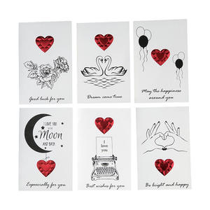 バレンタインデーの赤いハートのグリーティングカード封筒付き5x7インチエレガントな招待状結婚式やあらゆる機会に - Product Image 4