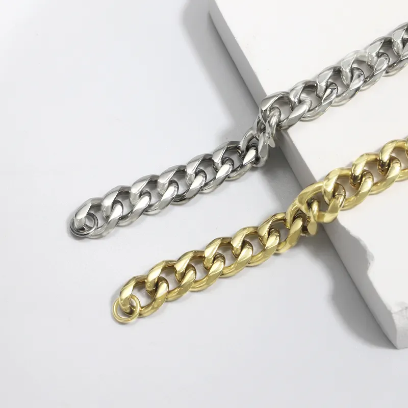 Fashion Wholesale Bracelet Chain Cuban Jewelry Pendant Necklace Women Men Gift Party Trendy