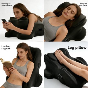 升级版记忆海绵侧睡枕，带手机垫，异形腿部支撑，适合床边靠背躺卧，提供舒适感 - Product Image 5