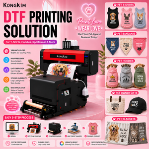 เครื่องพิมพ์ DTF ขนาด 12/24 นิ้ว พร้อมหัวพิมพ์ Xp600 I3200 จำนวน 2 หัว สำหรับเสื้อยืดเด็ก เสื้อฮู้ด ชุดยูนิฟอร์ม หมวก เสื้อผ้าสัตว์เลี้ยง กระเป๋าเด็ก ธุรกิจขนาดเล็กในสหรัฐอเมริกา - Product Image 1