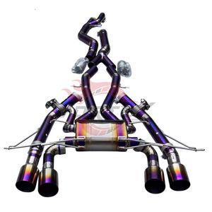 Système d'échappement Catback à soupapes en alliage de titane Vortex Grade 5 pour M2 G87 3.0T, finition bleu brûlé, haute performance, soudé TIG - Product Image 1