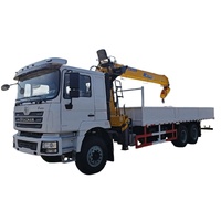 Grue montée sur camion Shacman 6x4 de haute qualité, diesel robuste, hauteur de levage 7,5 m, 351-450 ch, pour la construction, le levage et la logistique