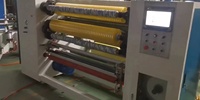 Offre Spéciale non-stop haute vitesse PLC contrôle écran tactile réglage déroulement poudre frein Bopp bande refendage et rembobinage Machine