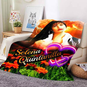 Manta de Selena Quintanilla al por mayor, con estampados personalizados, de forro polar y franela, Cobijas Selena Quintanilla - Product Image 5