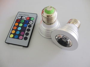 Đèn LED Rọi 3W RGB E27/E14/MR16/B22/GU5.3 Mới Đèn Bóng Đèn 16 Màu + 24 Phím Điều Khiển Từ Xa IR - Product Image 2