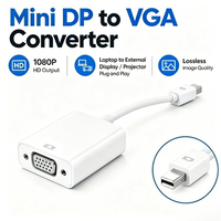 Adaptor Mini ke VGA 1080p Konverter Pria ke Wanita untuk MacBook iMac Surface Laptop Monitor Proyektor