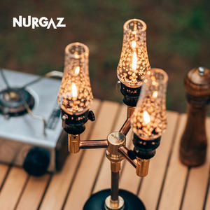 NURGAZ – lampe à gaz de camping, adaptateur de support rétro, support en laiton pour éclairage d'ambiance extérieur - Product Image 1