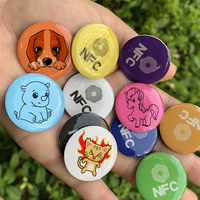 Etiqueta NFC con Código QR y Logotipo Personalizado para Compartir en Redes Sociales como Google y Facebook, Etiqueta Epoxi NFC