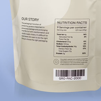Sachets Doypack Personnalisés en Plastique Imprimé avec Fermeture Éclair, Qualité Alimentaire, Matériaux Recyclés, Emballage Écologique pour Sucres et Snacks