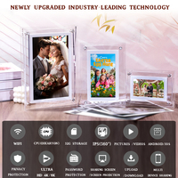 Yeni tasarım WiFi/APP 100% gizlilik koruma IPS resim Video Hd 1080p dijital fotoğraf çerçevesi akıllı resim çerçevesi 4GB pil ile