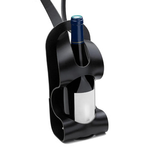 Sac à vin portable d'extérieur en stock, housse de rangement pour bouteille de bière, housse à vin suspendue en cuir PU pour VTT, sac à champagne - Product Image 5