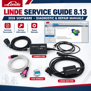 Logiciel de diagnostic pour chariots élévateurs Linde CANBOX Doctor Linde Service Guide 8.13 2026 avec clé USB et manuels de réparation - Product Image 1