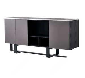 Buffet laqué simple et élégant avec une surface en plaque brillante <span class=keywords><strong>de</strong></span> 12 mm, parfait pour le salon et la salle à manger. - Product Image 6