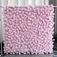 Backdrop Dinding Bunga 8ft X 8ft Dekorasi Backdrop Pernikahan Bunga Artificial untuk Dekorasi Perlengkapan Dekorasi Acara