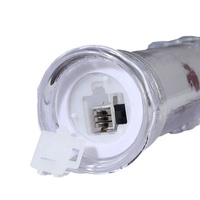Bougie pilier LED transparente imprimée pour Halloween, à piles, avec effet de flamme vacillante en cristal, pour la décoration de table de fête