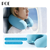 Oreiller de voyage ergonomique en mousse à mémoire de forme en U pour le soutien cervical, portable, pour le voyage, le camping et l'avion, personnalisable