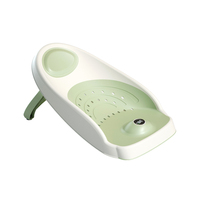 Support de bain pliable pour bébé avec indicateur de thermomètre, antidérapant et drainage automatique pour nouveau-nés de moins de 6 mois