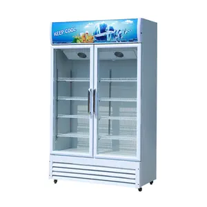 Economy&Environment friendly Glass Door Commercial Refrigerated Showcase Commercial Drink Display Cooler