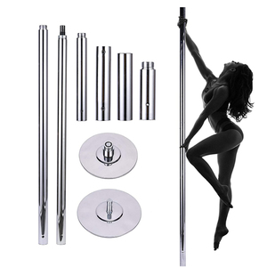 Barre de danse statique en acier chromé avec hauteur réglable, barre de fitness portable pour l'entraînement <span class=keywords><strong>à</strong></span> domicile - Product Image 6