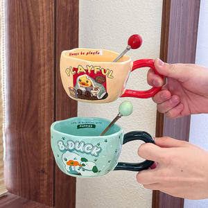 Little Yellow Duck <b>Ceramic</b> <b>Mug</b> 330Ml Cartoon Design With Handle For Home Office Use - Product Image 5