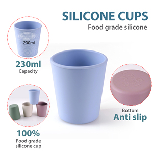 Nouveauté : Vaisselle <span class=keywords><strong>pour</strong></span> enfants en <span class=keywords><strong>silicone</strong></span> incassable avec logo personnalisé, comprenant un bol, une tasse, une cuillère, une fourchette et une assiette <span class=keywords><strong>pour</strong></span> l'alimentation des bébés - Product Image 6