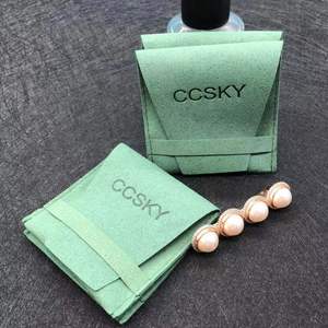 กระเป๋าใส่เครื่องประดับกำมะหยี่สีเขียวแบบสั่งทำพิเศษ - Product Image 4