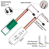DC 5A 12V 60W CCT, variateur de lumière à mémoire de forme et commande vocale, capteur tactile intelligent IP21 en cuivre pour verre/miroir de 1 à 6 mm pour salle de bain