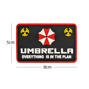 Payung PVC 3D Lencana Karet Luar Ruangan Taktis Patch <span class=keywords><strong>Hook</strong></span> dan <span class=keywords><strong>Loop</strong></span> Applique Emblem Pakaian Jaket Ransel Dekorasi - Product Image 4