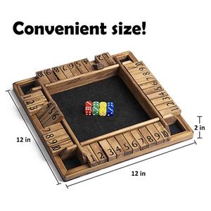 Boîte <span class=keywords><strong>d</strong></span>'<span class=keywords><strong>échecs</strong></span> 12 pouces 4 voies Jeu de société Super Shut the Box Dice pour 2-4 <span class=keywords><strong>joueurs</strong></span> Jouets promotionnels pour enfants - Product Image 2