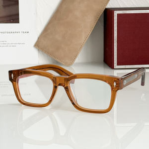 Lunettes unisexes de luxe et tendance, faites à la main, en acétate surdimensionné, monture carrée à bordure complète, à la mode - Product Image 5