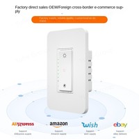 Interruptor Táctil Regulable de 2 Vías Estándar Estadounidense YUHE, 110V/240V, Clasificación IP27, Unipolar/Bifásico, 10A, Material de PC, Iluminación Regulable