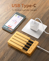 Thermomètre de cuisine numérique sans fil intelligent à 4 sondes pour barbecue, four, gril, cuisine, fumoir,