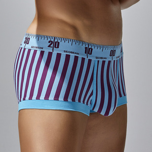 <span class=keywords><strong>Boxer</strong></span> à rayures verticales, sous-vêtements sexy, short respirant, couche de base, pour homme, usage quotidien estival, décontracté à la maison - Product Image 5