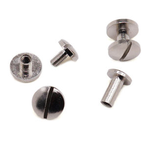 Bouton de rivet en laiton en acier inoxydable à un seul mot personnalisé livre de <span class=keywords><strong>compte</strong></span> plat vis à rivet avec système de mesure métrique - Product Image 6