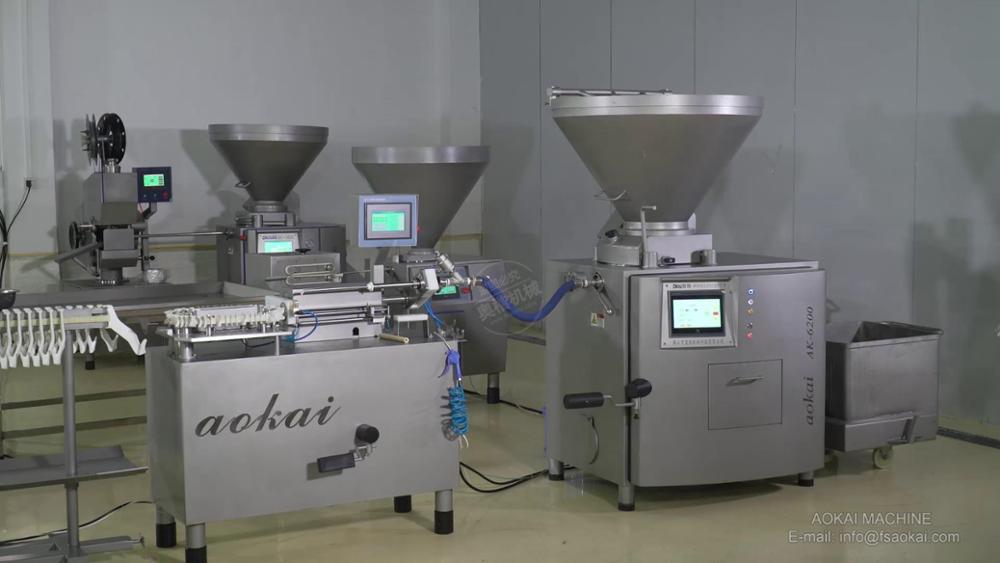 Вакуумная машина для производства колбасных изделий Промышленный Автоматический колбасный наполнитель/скручивание колбасных изделий