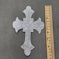 ZSY Diy Performance Patchs décoratifs thermocollants en dentelle florale brodée, appliques or et argent, pour costumes traditionnels européens