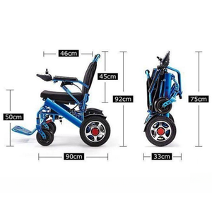 Silla de ruedas eléctrica motorizada portátil de aluminio ligero para ancianos discapacitados equipo de rehabilitación de ayuda de movilidad eléctrica - Product Image 2