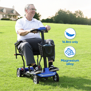 Aircraft-Approved Four-Wheel Waterproof Travel Foldable Lightweight Mobility Scooter 16.8Kg Magnesium Ultra <b>Light</b> 25-30km Range - Product Image 2