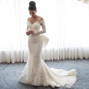 Nouvelle Conception Robe de Mariée de Luxe avec Traîne Amovible Élégante Robe de Mariée Sirène Blanche <span class=keywords><strong>2022</strong></span> - Product Image 1
