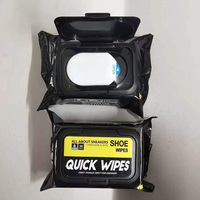 Lingettes nettoyantes pour chaussures/sneakers personnalisées en marque privée, lingettes humides non tissées avec parfum non senté/parfumé, lingettes pour chaussures
