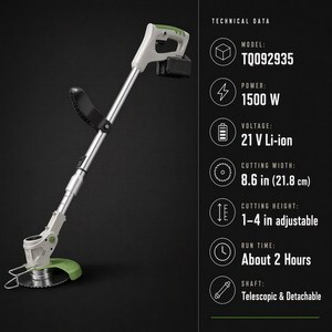 Débroussailleuse portative 2 temps 190cc à batterie Li-ion 21V de qualité industrielle, tondeuse à gazon, coupe-herbe, désherbeur - Product Image 4